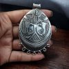 DIY Peacock Pendant in German Silver for Jewelry Making