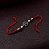 Elegant silver plated Swastik Rakhi with stones for Raksha Bandhan 2025
