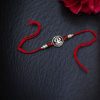 Traditional silver Trishul Rakhi for brother, Raksha Bandhan.