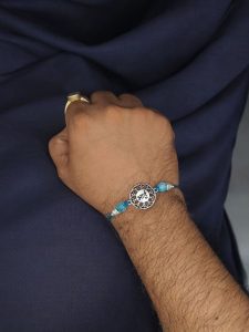 Handcrafted Silver Plated Bhai Rakhi | Raksha Bandhan Love for Brother