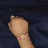 Gold plated Veera Rakhi for brother, Raksha Bandhan 2025.