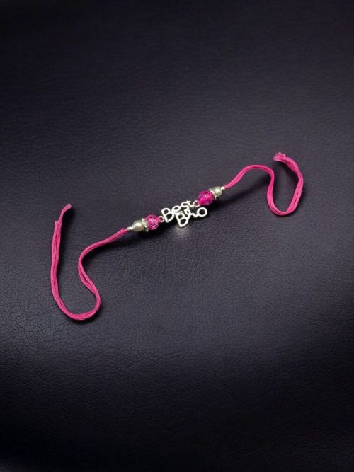Unique oxidized silver-plated Rakhi for best brother