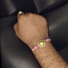 Oxidized gold plated Rakhi for brother.