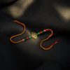 Gold Plated Peacock Feather Rakhi for Brother