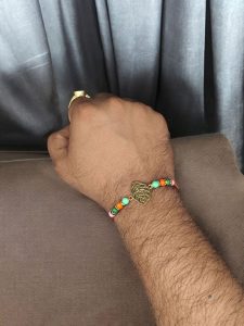 Gold Plated Peacock Feather Rakhi for Brother | Unique Raksha Bandhan Gift