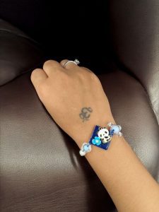 Cute Panda Resin Rakhi for Kids Brother | Gold Plated Raksha Bandhan Gift