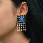 Premium Gold Plated Brass Meenakari Stud Earrings – A Perfect Blend of Ethnic Beauty