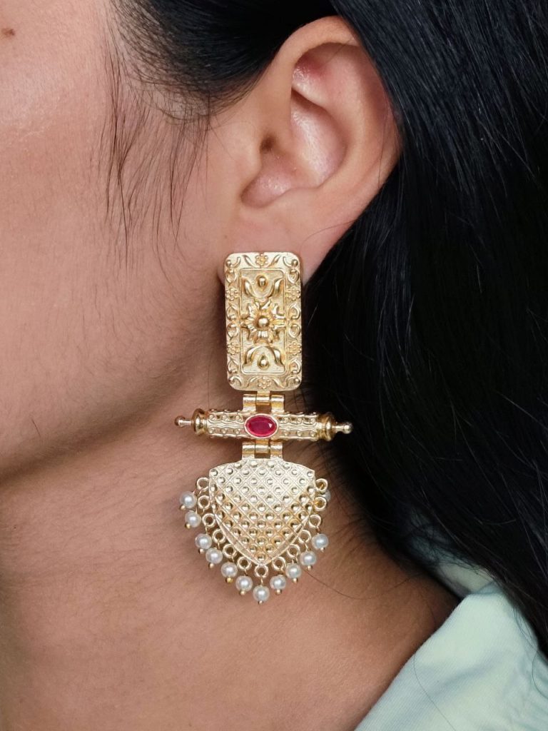 Premium Gold Plated Brass Earrings – A Beautiful Blend of Traditional Elegance and Modern Style