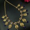 Gold Plated Long Peacock Necklace | Elegant Party Wear Jewelry for Women