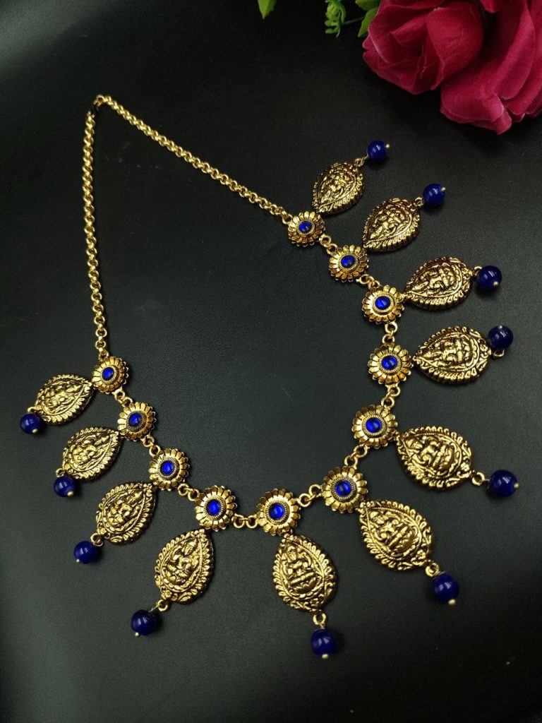Bulk 996 Gold Plated Long Peacock Necklace | Elegant Party Wear Jewelry for Women