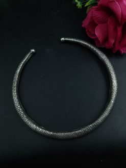 Oxidized German Silver Hasli Necklace | Traditional Statement Jewelry