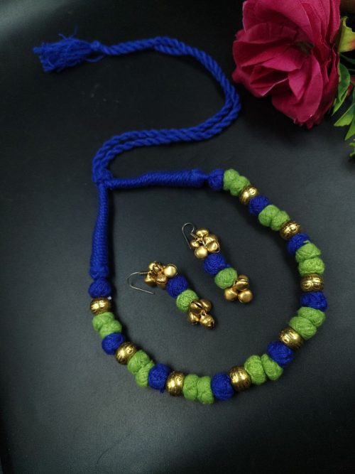 Adjustable Thread Gold Plated Choker Necklace | Ethnic Jewelry for Women - Image 3