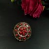 Gold Plated Stone Ring for Women | Ethnic Party Wear Adjustable Best Jewelry
