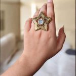 Star Design Gold Plated Ring | Adjustable Fashion Jewelry for Girls | Daily & Party Wear