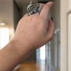 Silver Plated Horse Design Ring with Stone | Unique Adjustable Jewelry