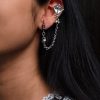 Traditional Best Kite Design Earcuff | Silver Plated Oxidized Jewelry for Women