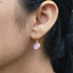 Gold Plated Circle Dangler Hook Earrings with Stone – Stylish & Perfect For Casual Wear Jewelry