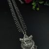 Best Floral Art Silver Plated Oxidized Necklace | Ethnic Jewelry