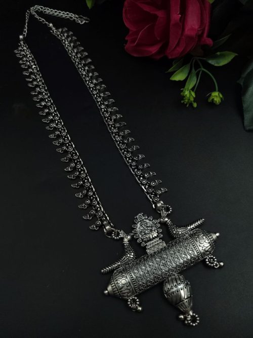 Handmade Oxidized Bird Necklace – Traditional & Stylish Statement Jewelry