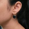 Handmade gold plated earrings with Monalisa stone for daily wear.