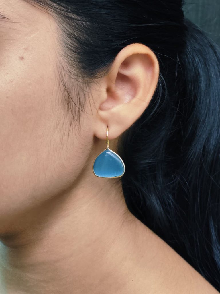 Affordable Triangle Shape Earrings – Gold Plated Design for Everyday Casual Wear
