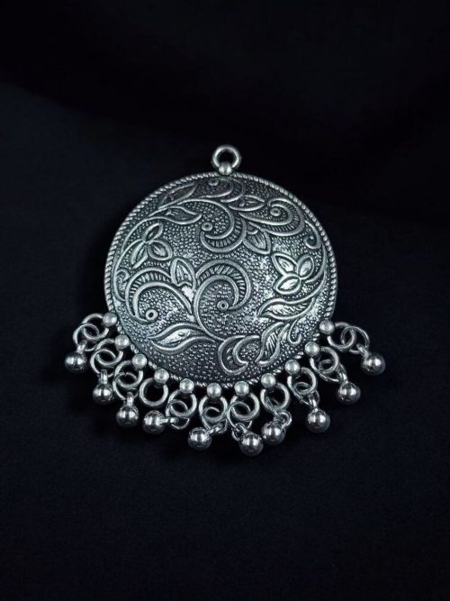 German Silver Floral Art Pendant for DIY jewelry making