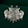 German silver floral pendant for DIY jewelry making and crafts