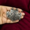 German silver floral art pendant for DIY jewelry making and crafts