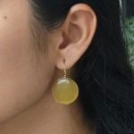 Stylish Circle Gold Plated Earring | Monalisa Stone Daily Wear Best Jewelry for Women