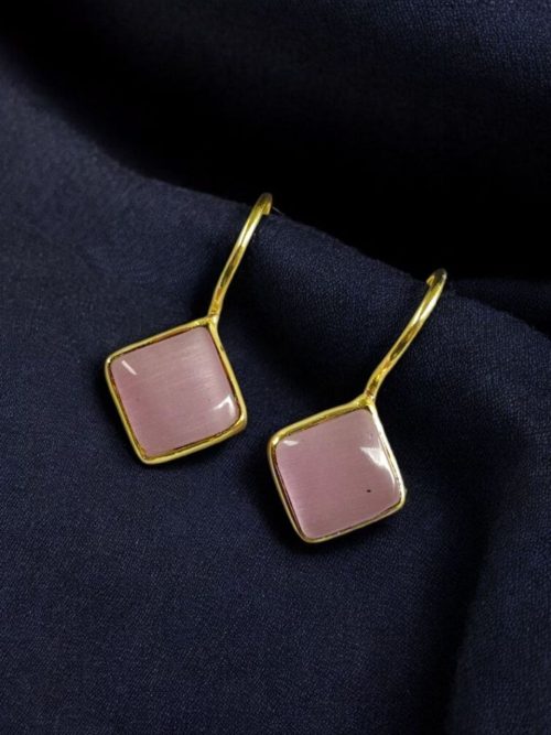Gold plated traditional hook dangler earrings