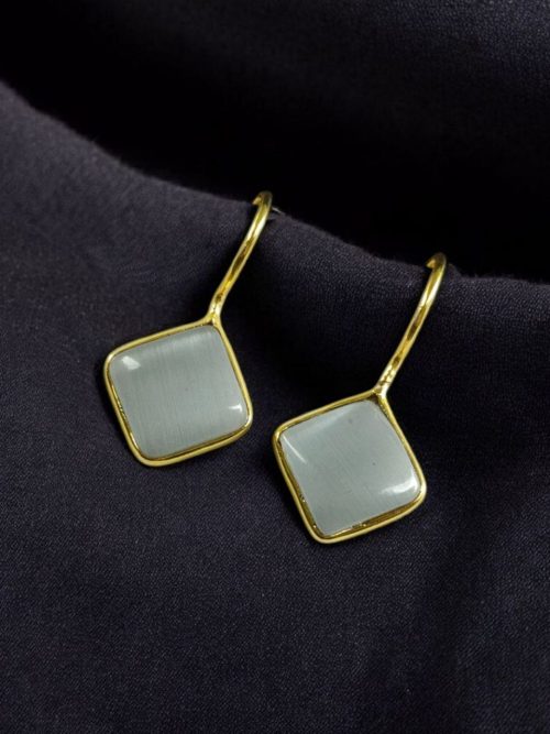Gold plated traditional hook dangler earrings