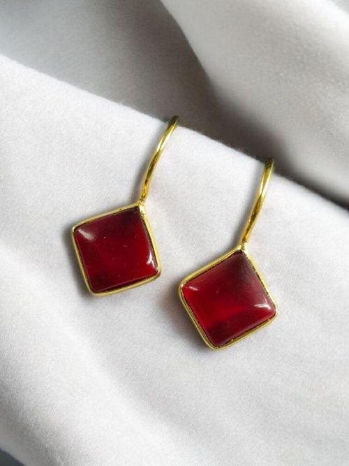 Gold plated traditional hook dangler earrings