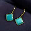 Gold plated traditional hook dangler earrings