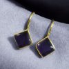 Gold plated traditional hook dangler earrings