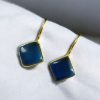 Gold plated traditional hook dangler earrings