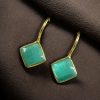 Gold plated traditional hook dangler earrings