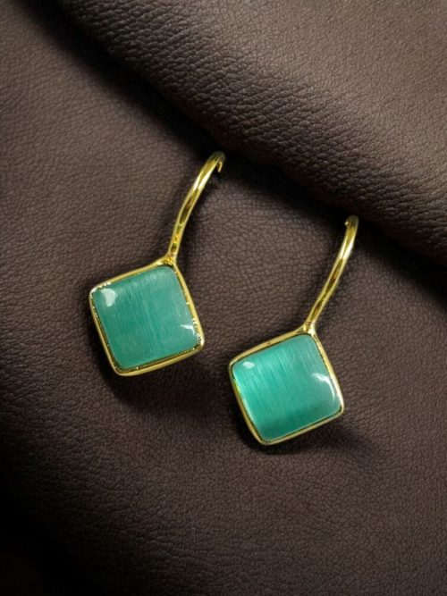Gold plated traditional hook dangler earrings