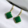 Gold plated traditional hook dangler earrings