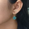 Gold plated traditional hook dangler earrings