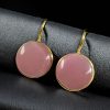 Gold Plated Round Hook Earrings for Women Daily Wear