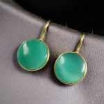 Gold Plated Round Hook Earrings | Perfect Daily Wear Jewelry for Women - 'Mint"