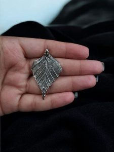 German Silver Leaf Pendant | Unique Raw Material for DIY Jewelry Making