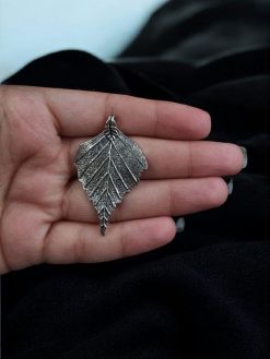 German Silver Leaf Pendant for DIY Jewelry Making Raw Material