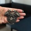 German silver peacock pendant floral art raw material