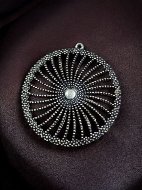 German Silver Round Pendant for DIY Jewelry
