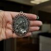 German Silver Bird & Flower Pendant for DIY Jewelry