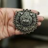 Handcrafted German Silver Maa Durga Pendant for DIY Jewelry