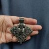 Antique German Silver Pendant Unique Raw Material for Jewelry