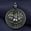 German Silver Traditional Ganesha Pendant for DIY Jewelry and Crafts.