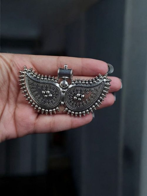 Traditional German Silver Pendant for DIY Jewelry Making.